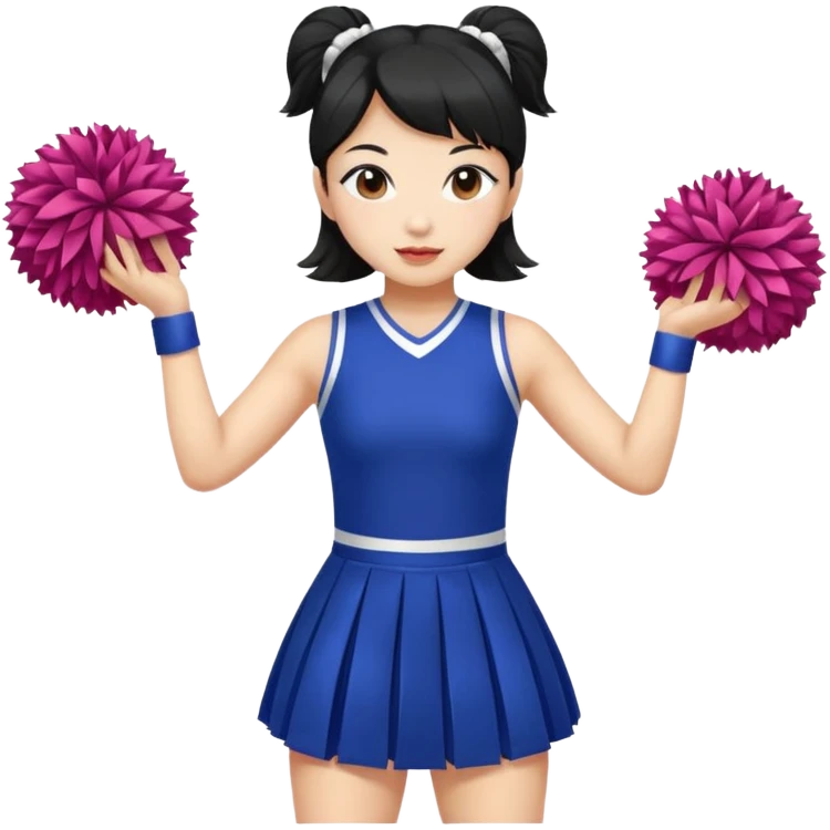 cheer leader dress, asian emoji