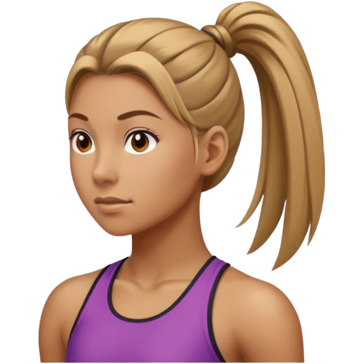 athlete woman with ponytail emoji
