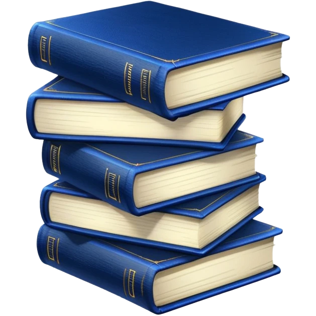 2 neon dark blue books emoji