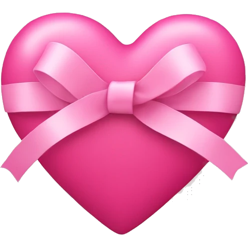Pink heart with ribbon  emoji