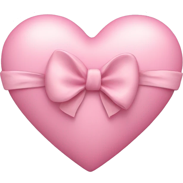 Pastel pink heart with bow  emoji