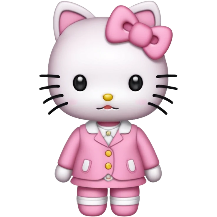 hello kitty with cute clothes emoji