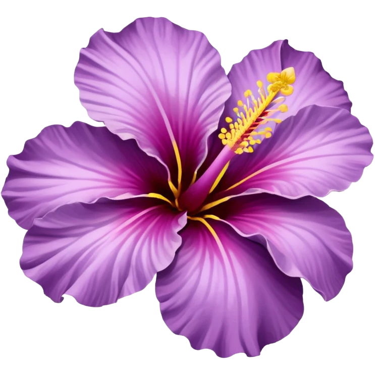 single lilac hibiscus blossom emoji