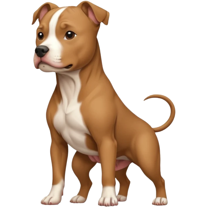 Pibble standing on two legs in turu  emoji