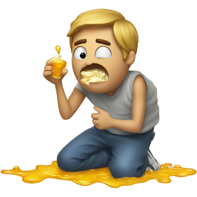 Emoji vomiting honey  emoji