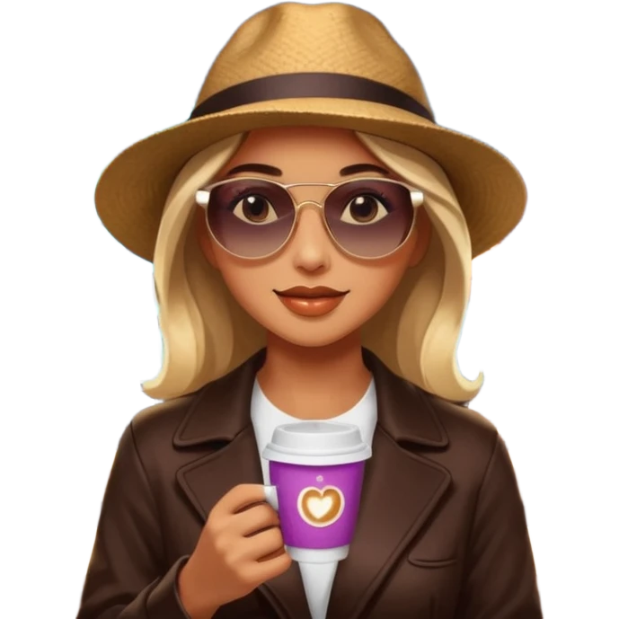 Woman with coffee , coffe shop with  neon glow, Midnight Wander. negative transparency . emoji