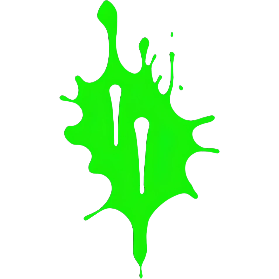 green splash of paint emoji
