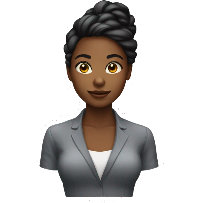 black pretty and beautiful software developper girl emoji