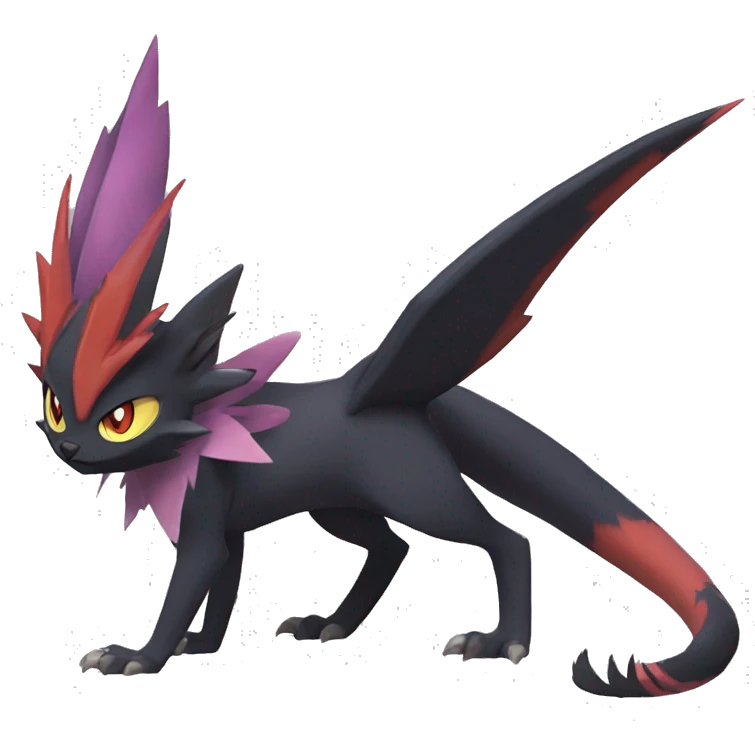 Noivern-Litten-Zorua-Fakemon-hybrid full body emoji