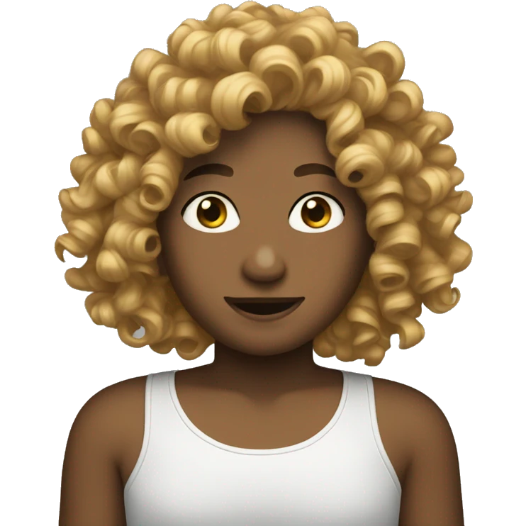 Curly hair wavy emoji