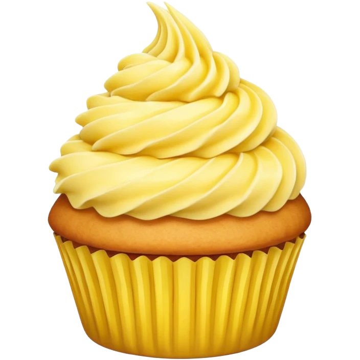 Cupcake with yellow icing emoji