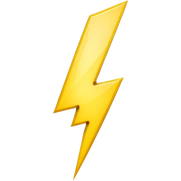 yellow lightning bolt, exactly like the standard emoji ⚡️ emoji