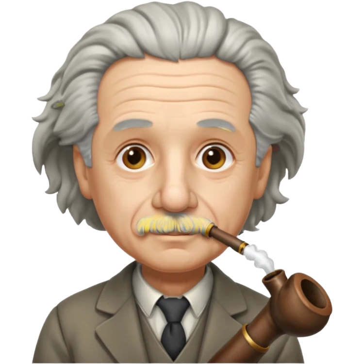 Albert Einstein holding emoji