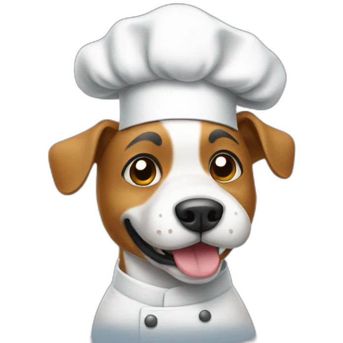 Dog chef emoji