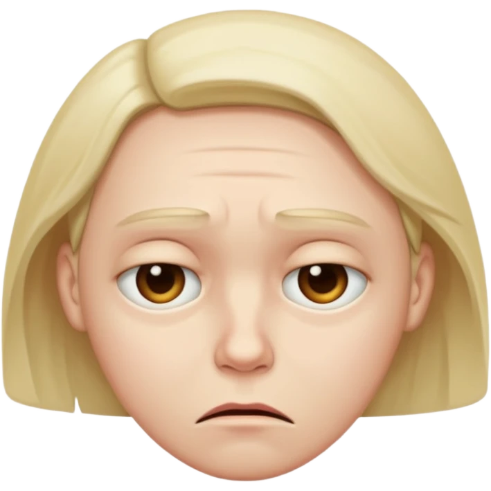 Sad looking face emoji