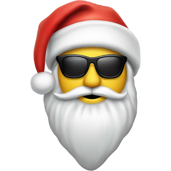 Face with santa hat and sunglasses  emoji