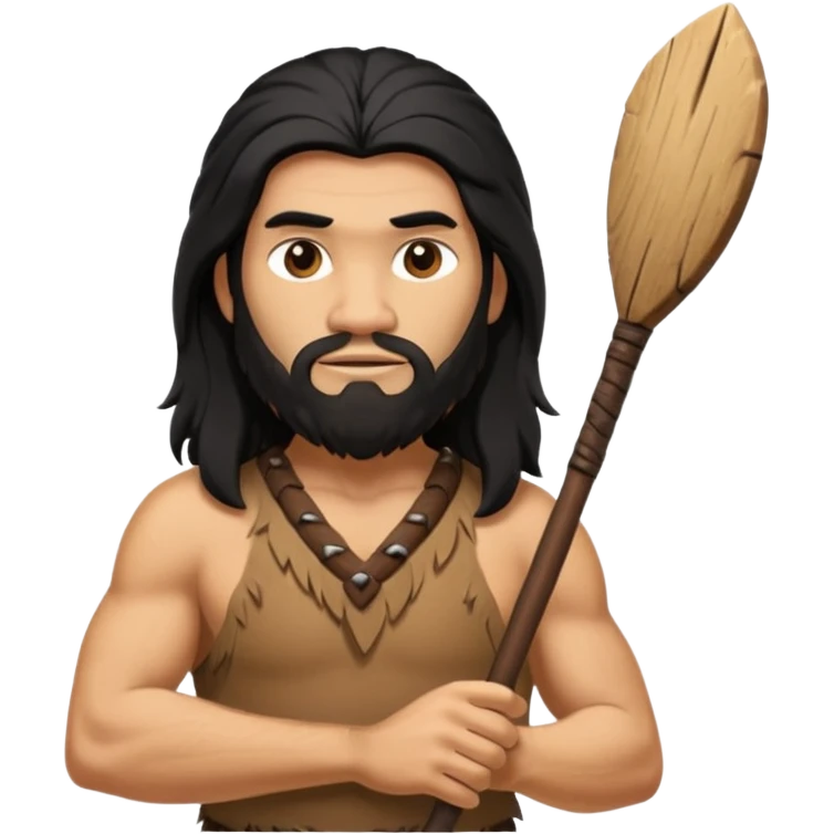 CAVERNÍCOLA con su palo en la mando y recargado en el hombro  emoji