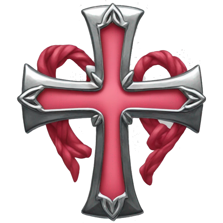 Chrome heart cross emoji  emoji