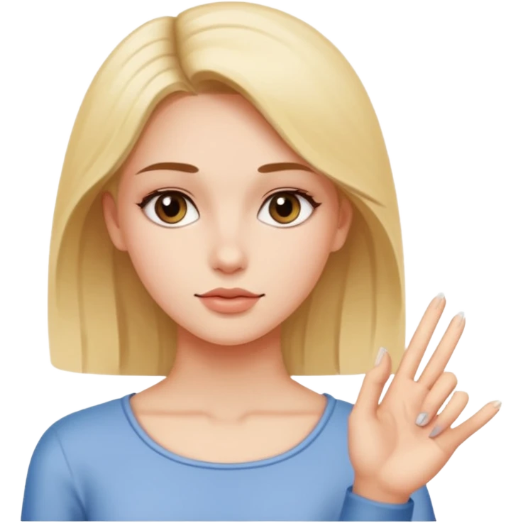 a woman who draws an X with her hand emoji