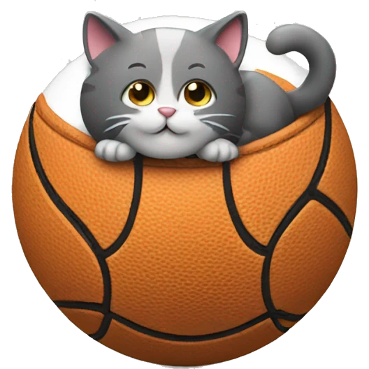 cat play a ball emoji