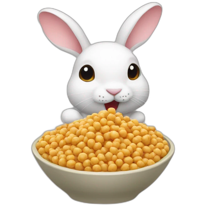RABBIT eating natto emoji