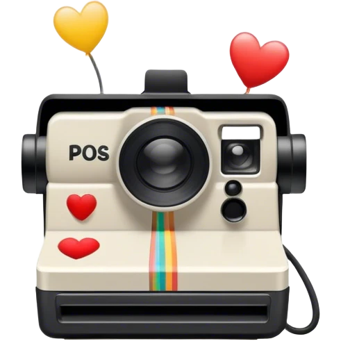 Polaroid photo booth emoji