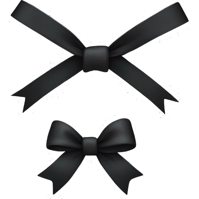 black ribbon bow emoji