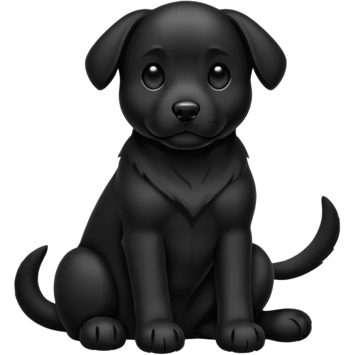 dog silhouette sitting with a raised paw emoji