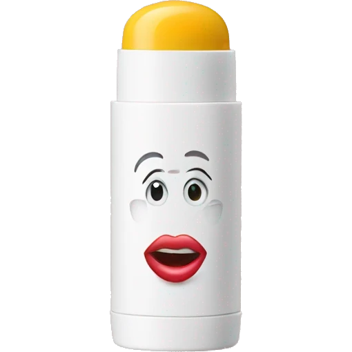 lip balm with label emoji