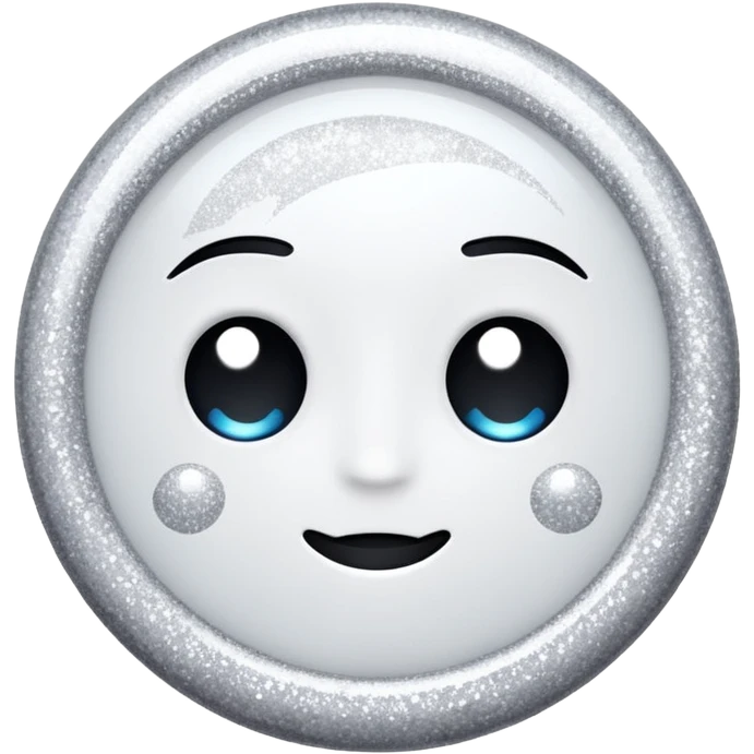 white glory glitter emoji
