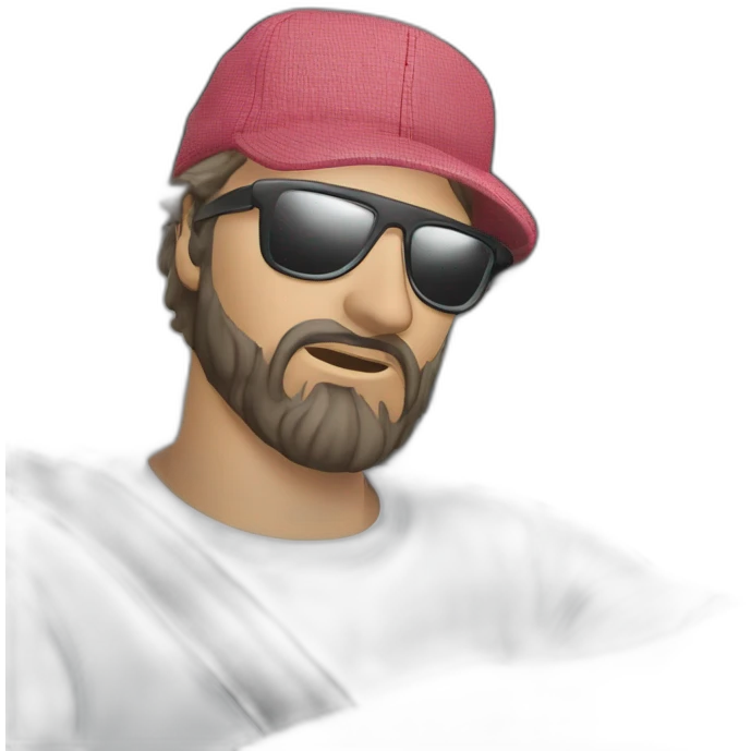 cool dude in car emoji