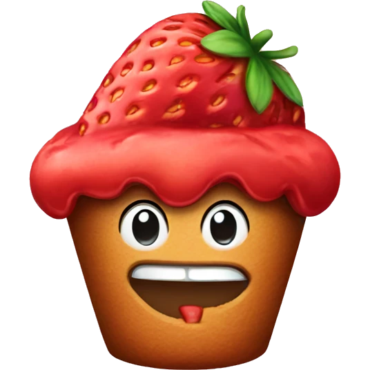 Strawberry muffin  emoji