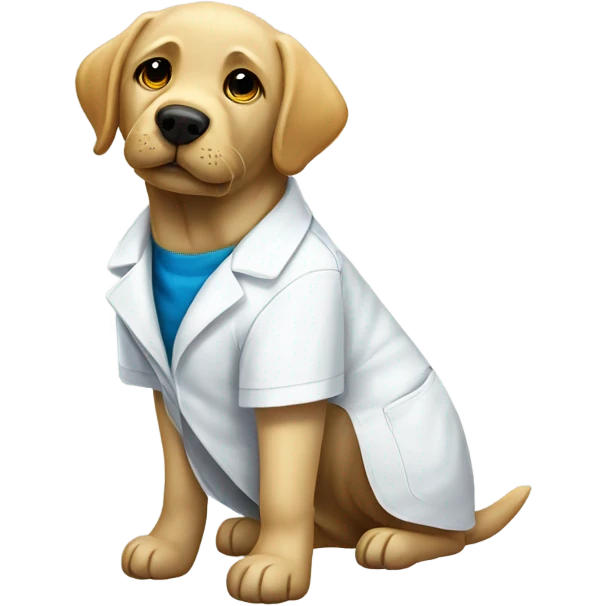 Labrador in a labcoat  emoji