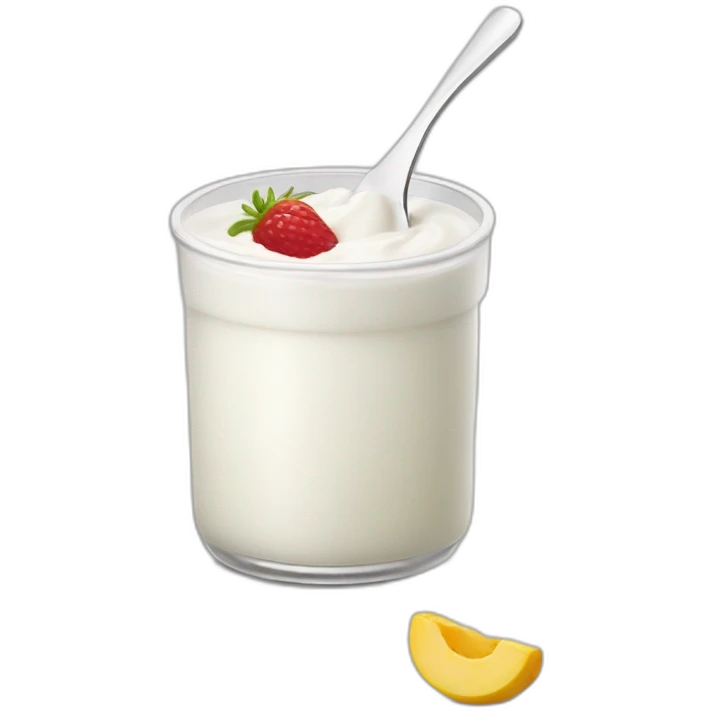 Yogurt with the letter « sojasun » on it emoji