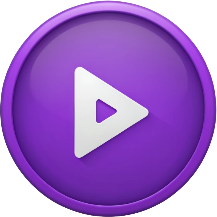 A Solid purple circle and white play button emoji