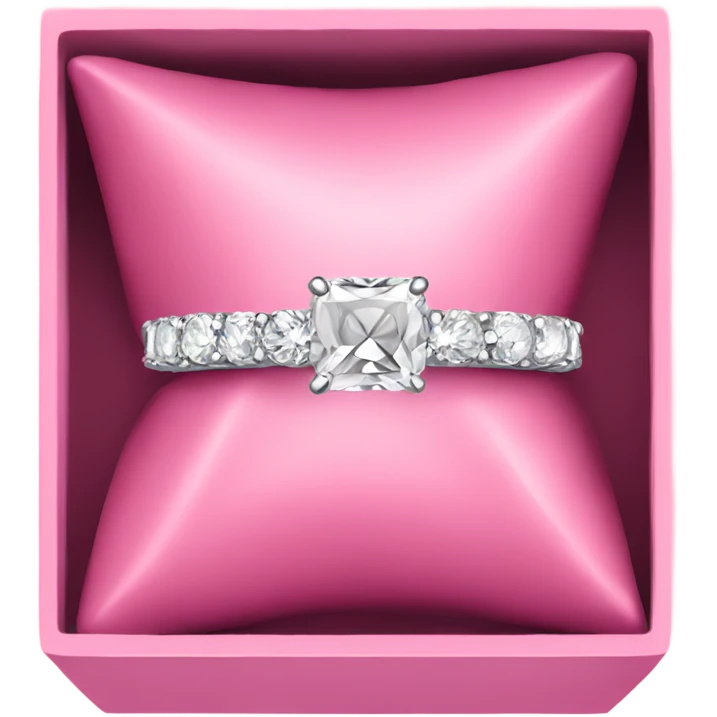 diamond ring in pink a box emoji