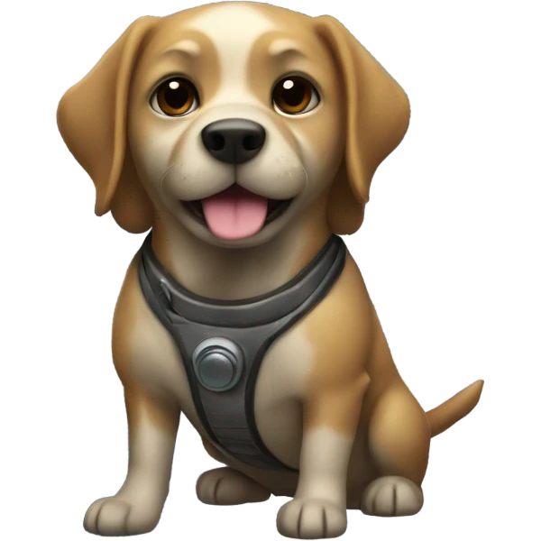 A dog in space on a meteorite  emoji