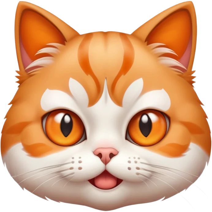 cute grimacing cat with big eyes and worried expression emoji