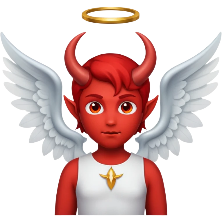 Angel and devil emoji