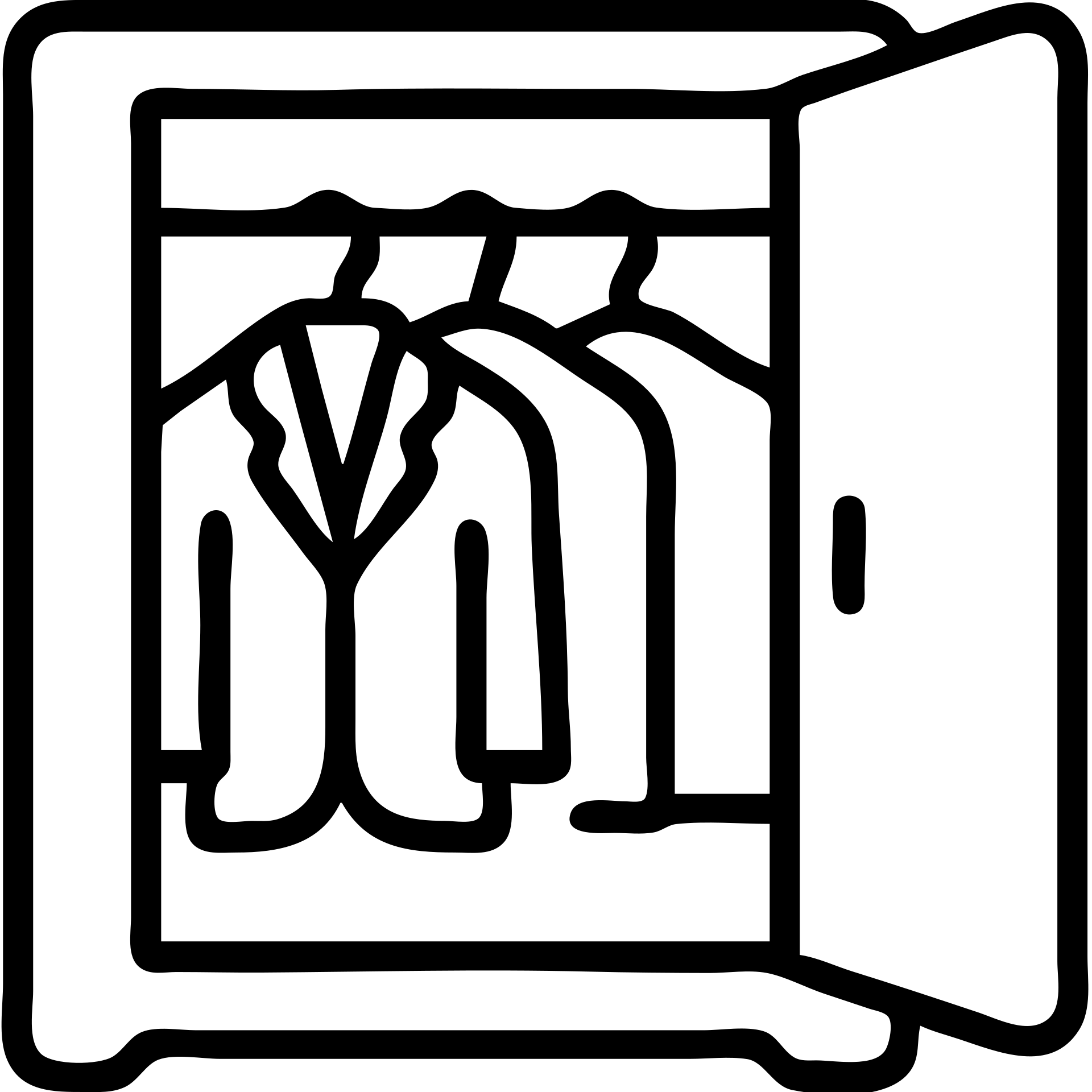 Minimalist flat design of a closet or wardrobe, slightly open showing neatly hung jackets and shirts, clean professional look emoji