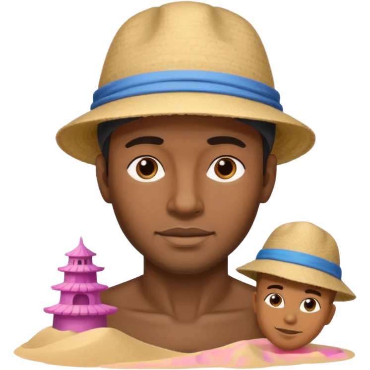 Sand Sculptor black man emoji