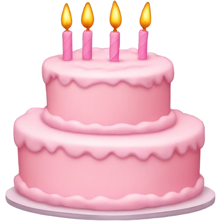 light pink birthday cake  emoji
