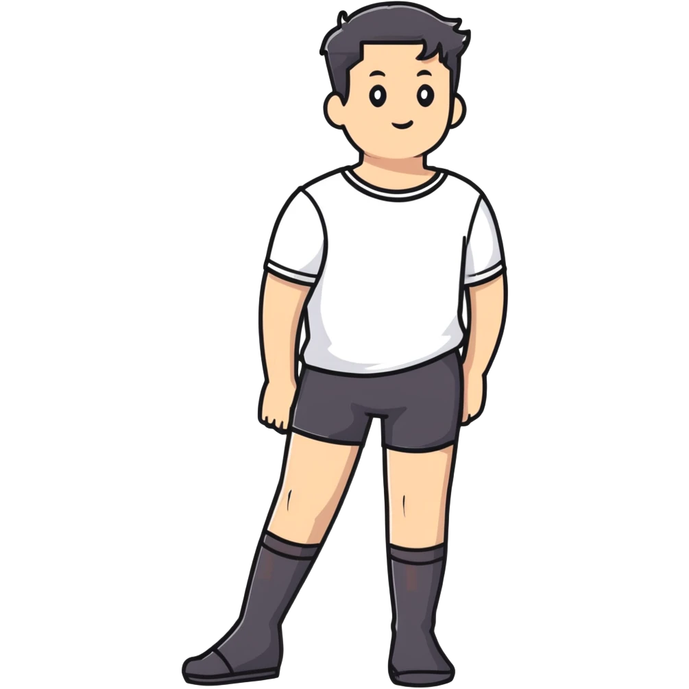 man wearing shorts and black sheer pantyhose emoji