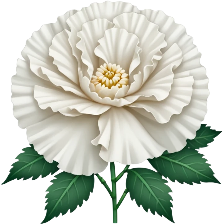 White Carnation flowers in a long line emoji