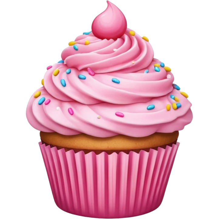Cupcake with pink icing emoji