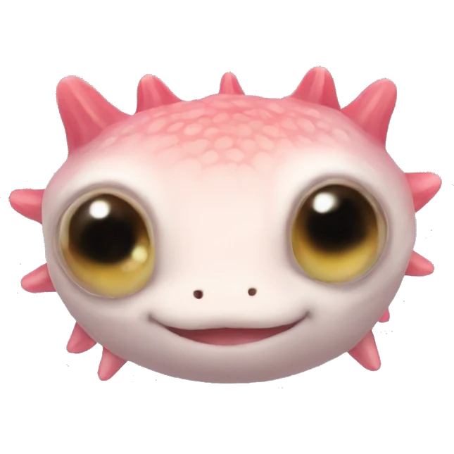 Axolotl eye roll emoji