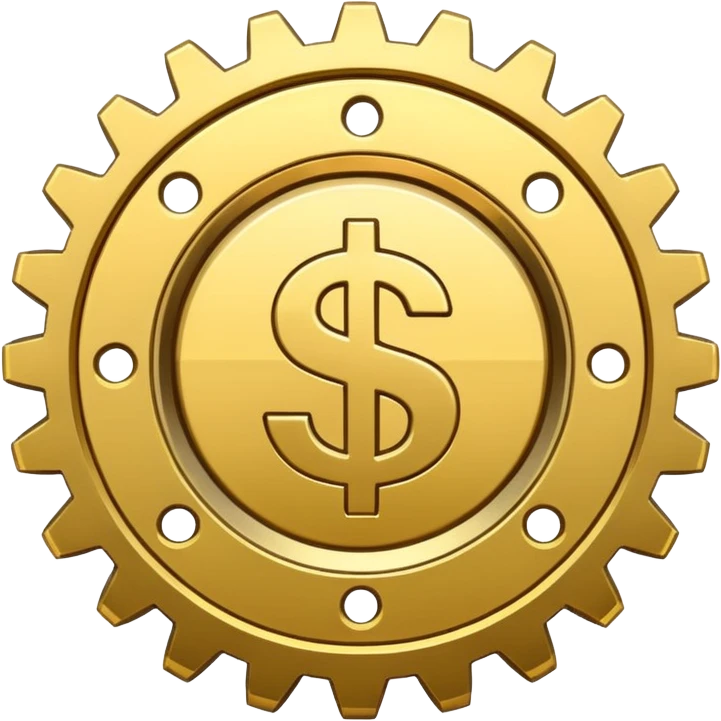 gear with dollar sign emoji