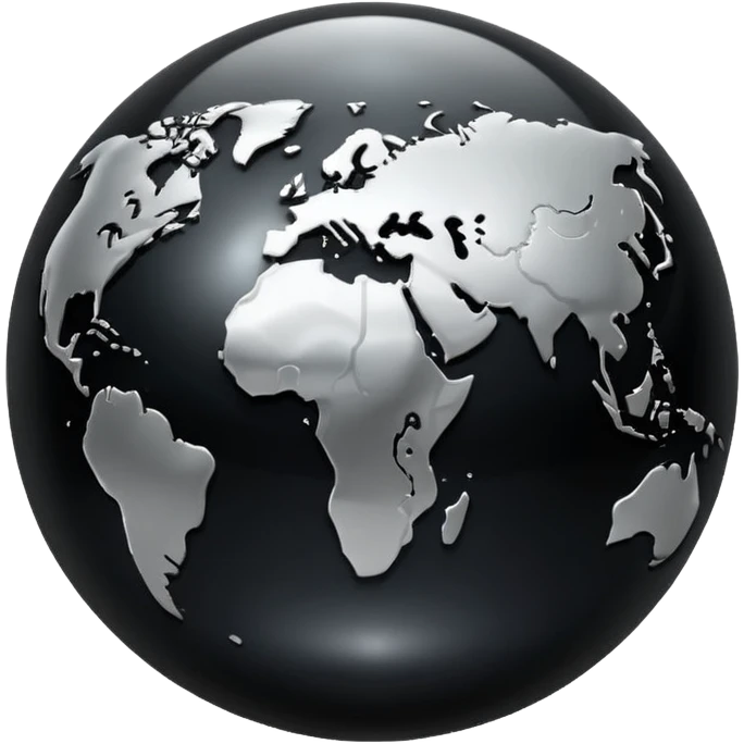 black world wide web icon emoji