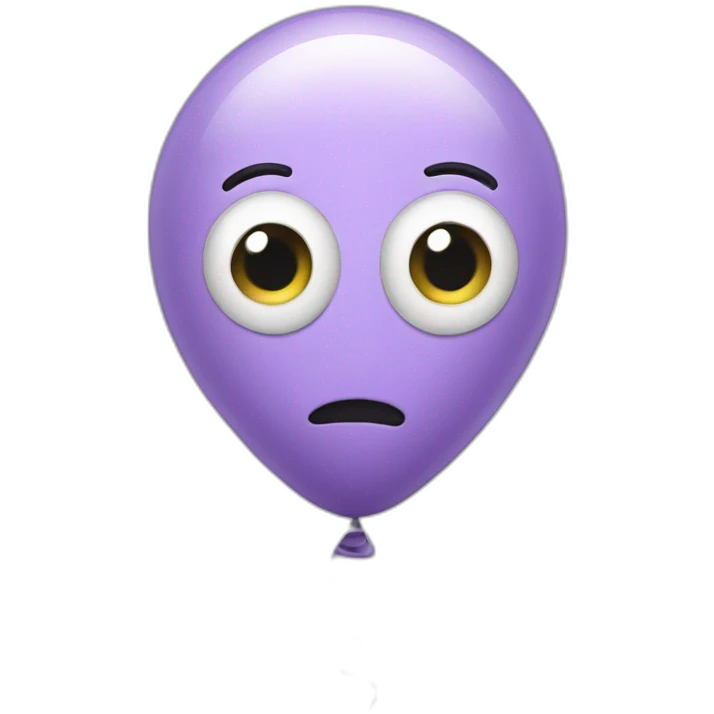 Lilac balloon with eyes emoji