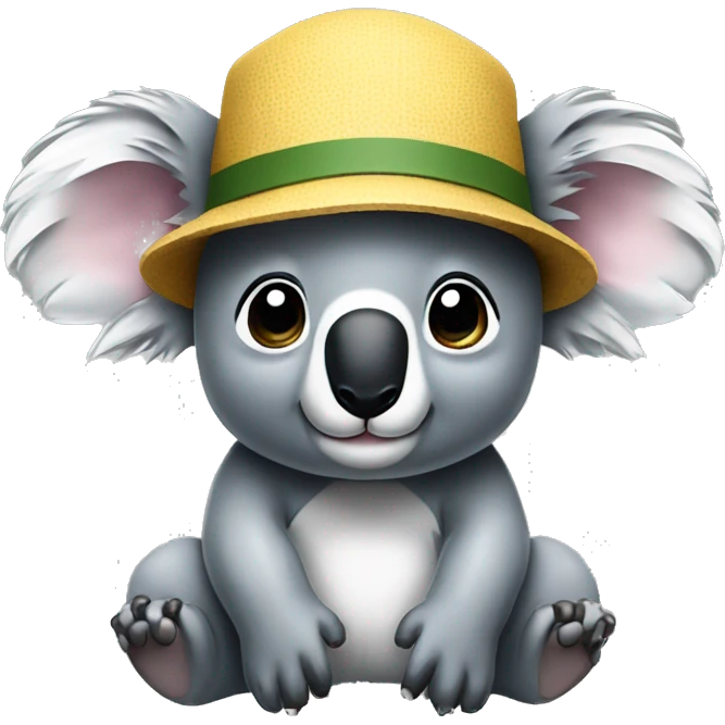 A koala wearing a bucket hat  emoji